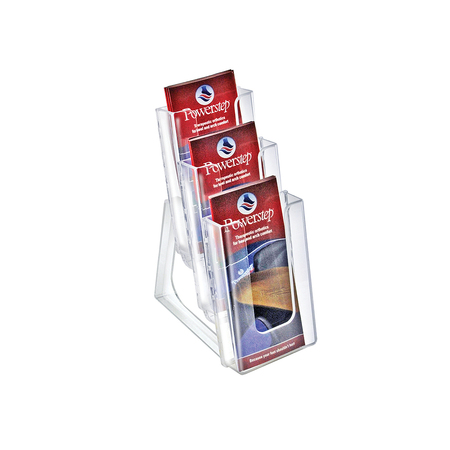 Azar Displays Three-tier Modular Trifold Brochure Holder, PK2 252303